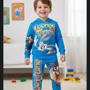 Looney Tunes Boys Graphic Hoodie and Joggers Set, 2-Piece, Sizes 4-5